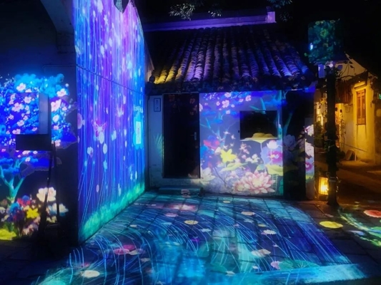 Stadtbeleuchtung Projekt Außenwasserdicht Led Gobo Licht professionell für den Kulturtourismus Markt Themenpark