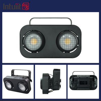Bühnenpublikumslicht 2-Augen RGBW 4in1 Led Cob Blinder 200W für Disco Bühnenleuchten