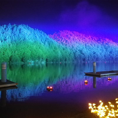 Wasserdichte Stadtfarbenbeleuchtung Außen 40x10W RGBW Wandspüler Led Flutlicht