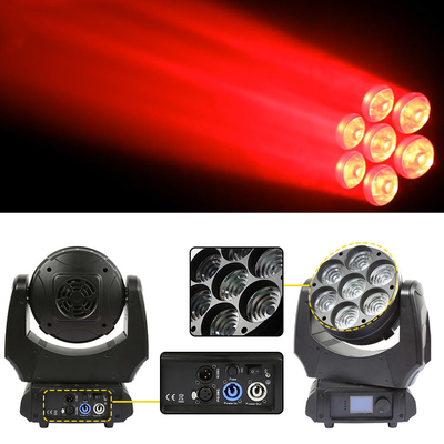 LED-Lichter 7x40w RGBW 4in1 Sharpy Beam mit Zoom Wasch Bühnenbeleuchtung DJ-Leuchten
