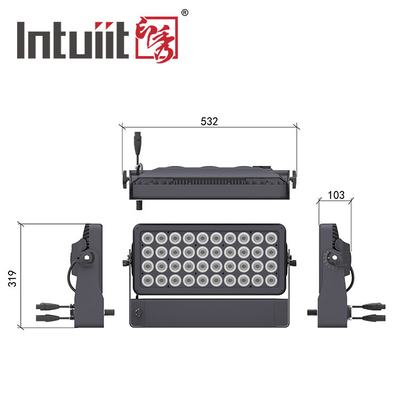 IP65 Wasch 400w Stadtfarbe IP65 wasserdichte Bühnenleuchte rgbw 4in1 led dmx512 Wandwaschlampe