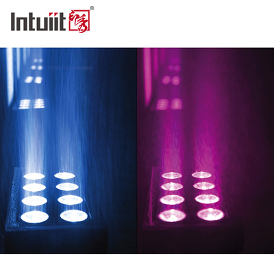 8*15W RGBW 4 In 1 Batteriebetriebene LED-Quadratparlicht Außenwasserdicht Bühnenlicht DMX-Steuerung DJ Disco-Ausrüstung Beleuchtung