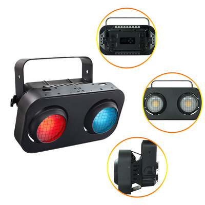200W Cob LED Par Can Bühnenlicht Warmes Weiß oder RGB 2 Augen LED Blinderlicht DMX Publikumsleuchten