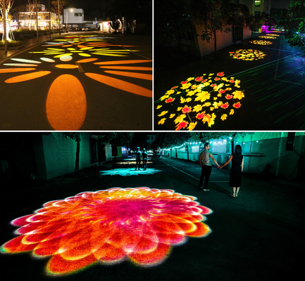 Gobo Projektor Außen 100W Wasserdicht Werbung Custom Logo Vollfarbe LED Wasserdichtes Logo Projektor
