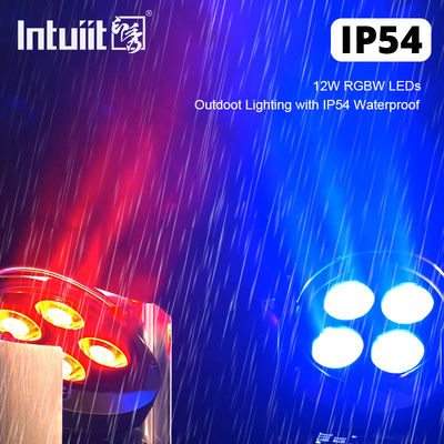 IP54 Remote Control Wedding Stage Battery Led Uplight Rgb Wireless Dj Light Bar Dmx512 4x12W Led Spotlights