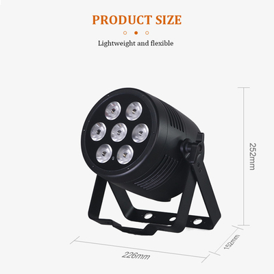 Wasserdicht drahtlos DMX Außen 7x20W RGBWA UV 6in1 IP65 LED Par Light Aufleuchtung Außen