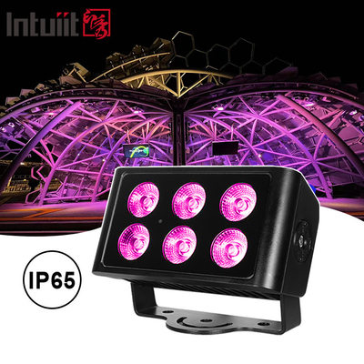 6x5W 4pcs LED-Perlen Außen quadratisch IP65 wasserdicht DMX Bühnenlicht Flutlicht RGBW 4 in 1