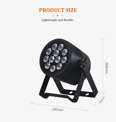 Aluminiumlegierung RGBWA UV LED Flat Par 12x20W Beleuchtung DJ Par Dosen Dmx 512 Licht Wasch Bühnenbeleuchtung für die Kirche