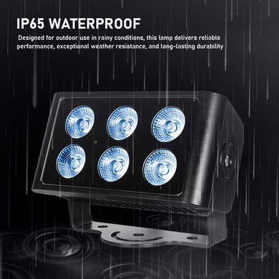 Outdoor Wasserdichte 6x5W City Color LED Wandfluter Licht 4in1 RGBW Flutlicht für Hotels & Gebäude DMX512 Steuermodus