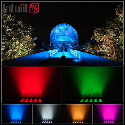 15x5W RGBW 4-in-1 IP65 Außen-LED-Fludscheinwerfer DMX512 wasserdichtes Weitlicht für Garten-, Bühnen- und Gebäudebeleuchtung