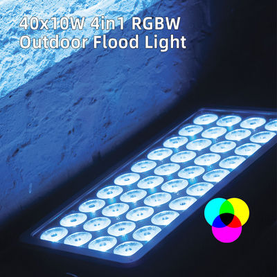Wandwaschlampe 40x10W RGBW 4-in-1 wasserdichtes Scheinwerferlicht für City Stage Park Aluminium Wasch Led Beleuchtung
