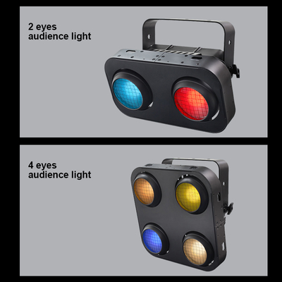 IP65 2in1 Amber & Warmweiß Wasserdichter Cob Bühnenblender 4x90W 4Eyes Publikum Dmx512 LED COB Blinder Licht