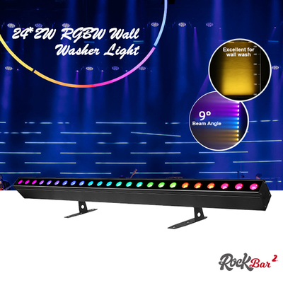 Wash Light IP20 DMX512 Advanced Smart Music Solution 24*2W RGBW LED-Leuchten Lineare Bar Wandfluter