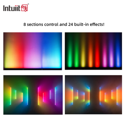 IP20 24x2W RGBW 4in1 Batterie drahtlos Smart Sound-active Control LED Wandspüler-Streifenlicht