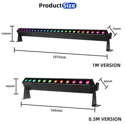 IP20 24x2W RGBW 4in1 Batterie drahtlos Smart Sound-active Control LED Wandspüler-Streifenlicht