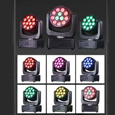 Moving Head Lichter 12 * 8W LED Bühnenbeleuchtung RGBW DJ Beleuchtung DMX 512 Soundaktivierung für Veranstaltungen Partys Hochzeit Kirche Live Band Show