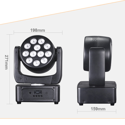 Moving Head Lichter 12 * 8W LED Bühnenbeleuchtung RGBW DJ Beleuchtung DMX 512 Soundaktivierung für Veranstaltungen Partys Hochzeit Kirche Live Band Show
