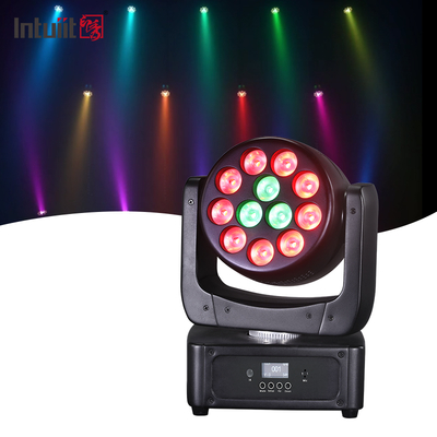 Moving Head Lichter 12 * 8W LED Bühnenbeleuchtung RGBW DJ Beleuchtung DMX 512 Soundaktivierung für Veranstaltungen Partys Hochzeit Kirche Live Band Show
