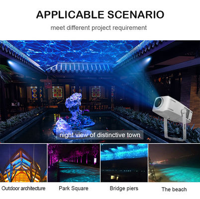 Außen IP65 Wasserwelleffekt Projektor RGBW LED, 60W bis 400W Optionen, DMX512, Bewegt Wellenlicht für Fassaden, Gärten