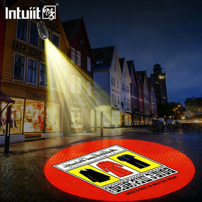 LED 60W Outdoor Wasserdicht IP65 Halloween Weihnachten LED Hochzeits-Rotations-Gobo-Projektor Benutzerdefinierte Logo-Schilder Werbelicht