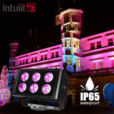 LED Außenlicht 6x5W RGBW 4in1 Wasch City Farblichter DMX512/Auto Steuerung für DJ Disco Party Club