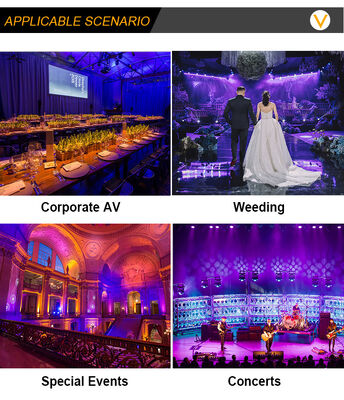 Led Waschparlicht 12x20W RGBWA-UV 6 in 1 Flat Par Led-Bühnenlicht für Party Hochzeit Disco Performance Bar Event Tanz