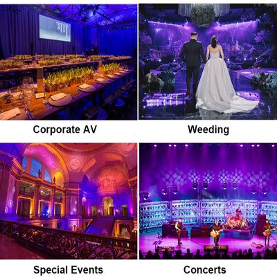 Profi IP65 Wasserdicht LED Par Licht 12x20W RGBWA+UV 6in1 DMX512 Bühnenwaschlicht für Hochzeitsfeiern im Freien Veranstaltung DJ Disco