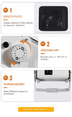 Feuerfliege Lichter Sternprojektor Laser Weihnachts-RGB-Verfärbung 13W für Baumdecke Garten Rasenflächen Innenhof Außen Innenbereich