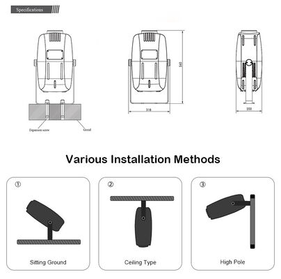 Professionelle 400W IP65 Wasserdichte Außenlandschaftsarchitektur Led-Wasserwellen-Effektlicht