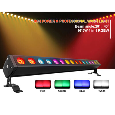 16X 5W RGBW LED Wandwaschbar DMX512 Steuerung Linearlicht für DJ Garten IP65 DMX512 Steuerung