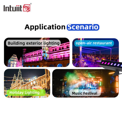 Wasserdichte LED-Waschlichtleiste 12/24x2W RGBW 4-in-1 IP65 Aluminium DMX512