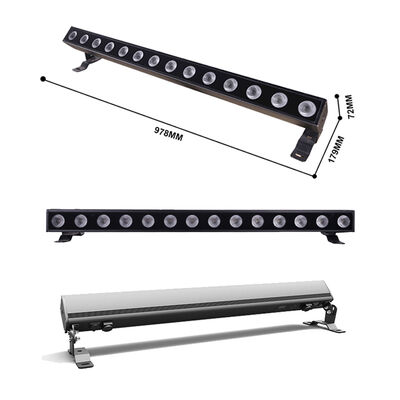 140W RGBW 4in1 IP65 Wasserdichtes LED-Linear-Wandspüler 14x10W DMX512/RDM Stadtfarbe Gebäudebeleuchtung