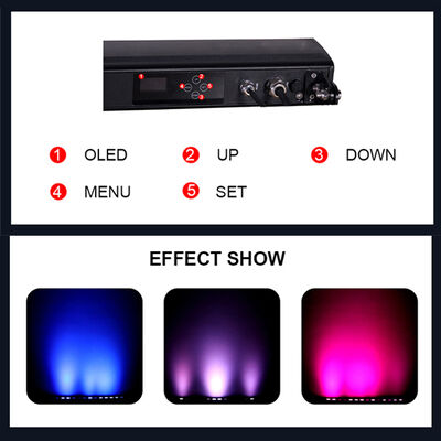 140W RGBW 4in1 IP65 Wasserdichtes LED-Linear-Wandspüler 14x10W DMX512/RDM Stadtfarbe Gebäudebeleuchtung