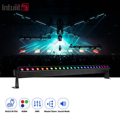 Innenräumliche LED-Wandspülerleuchten 24x2W RGBW DMX512 Sound Active Stage Bar Lighting IP20 Lineare Waschleuchten für architektonische Innenarchitektur