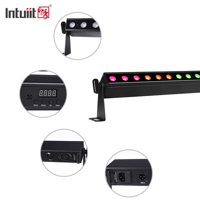 Innenräumliche LED-Wandspülerleuchten 24x2W RGBW DMX512 Sound Active Stage Bar Lighting IP20 Lineare Waschleuchten für architektonische Innenarchitektur