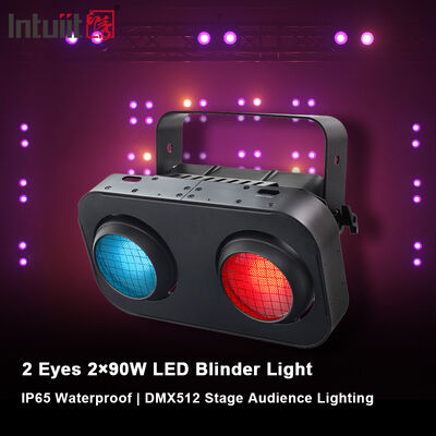 Außen LED COB Blinder Light 2x90W RGB Bernstein Warmweiß IP65 Wasserdicht Bühnenstrahler Beleuchtung DMX512 für professionelle Show Theater