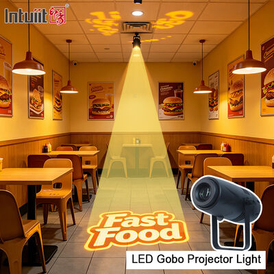 Professionelle 40W LED Indoor Gobo Projektor Licht Drehende Custom Image Logo Projektionslampe für Hochzeit Restaurant Mall Dekoration