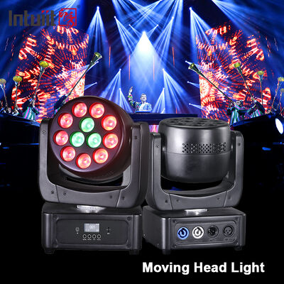 Warmverkauf 12pcs 8W RGBW 4in1 Mini LED Beam Wasch bewegliche Kopflicht DMX Control Sound Aktive Bühnenlampe für Nachtclub KTV