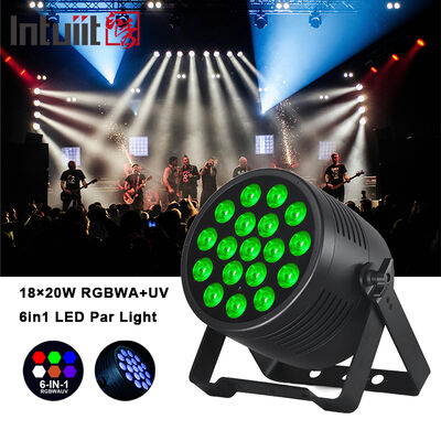 Außenbühnenlicht IP65 Wasserdicht 18x20W LED Par RGBWA+UV 6 in 1 DMX512 Waschlicht für Hochzeitsfeier Disco Veranstaltung Gebäudefassade