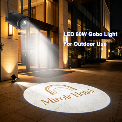 Outdoor Werbe-Logo Gobo Projektor 60W LED IP65 Wasserdicht für Hotel Restaurant Geschäft Gebäude