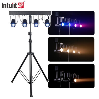 4x20W RGBW 4-in-1 LED PAR Uplighting Kit ️ 4.5° Narrow Beam DMX512 Bühnenwaschsystem für Hochzeiten, DJs & Events