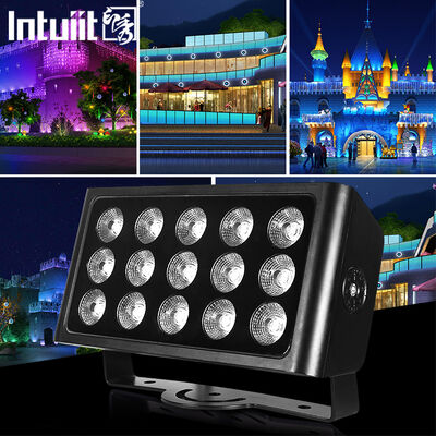 15x5W RGBW 4-in-1 IP65 Außen-LED-Fludscheinwerfer DMX512 wasserdichtes Weitlicht für Garten-, Bühnen- und Gebäudebeleuchtung