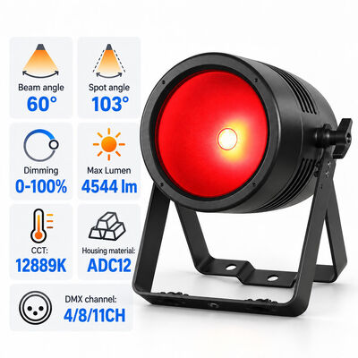 Waterproof IP65 100W RGBL 4in1 Beam Cob Led Par Can Light for Church Theater Wedding