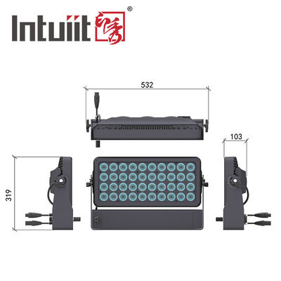 400W Außen IP65 Wasserdicht Stadt Farbe 40x10W RGBW 4in1 LED Wandwaschlicht