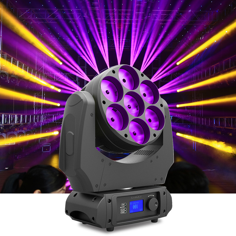 TV Studio 7 x 40 W 4-in-1-Rgbw-Beam-LED-Moving-Head mit Beam-Effekt-Bühnenlicht