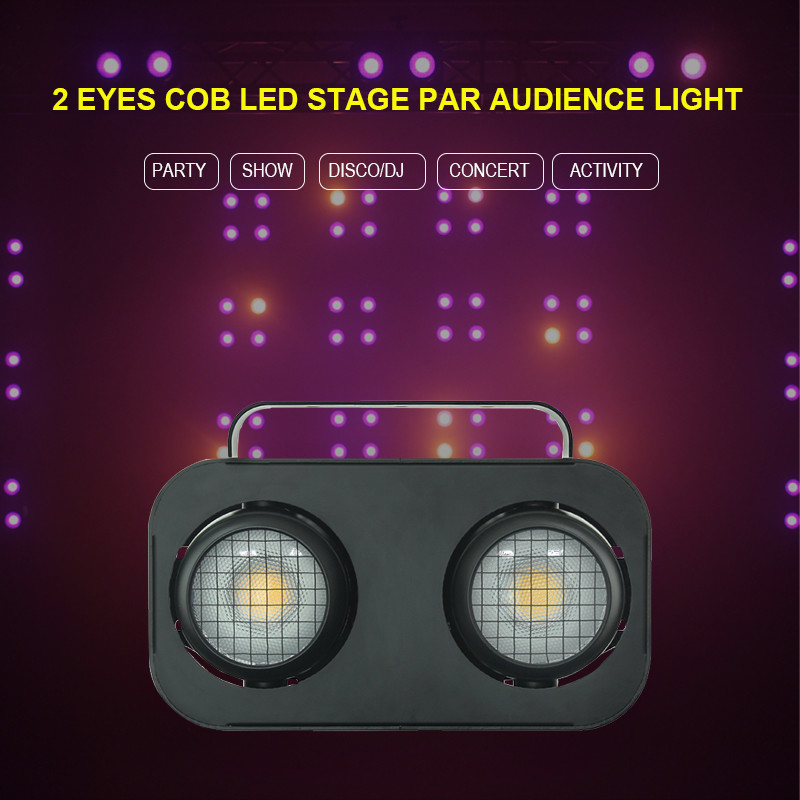 2 Augen 2*90W Dmx512 Steuerung Splicing Cob Publikum Blinder Effekt Bühnenlicht