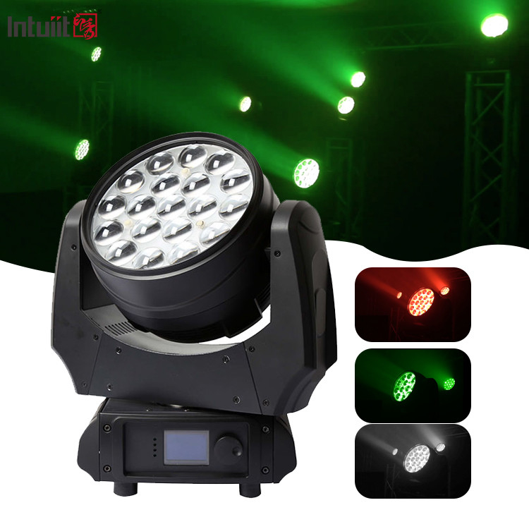 Zoom Bewegliche Led Waschlicht 19x10w 4 in 1 Gobo Projektor Rgbw Scheinwerfer Party Bühnenbeleuchtung Effekte Bar Nachtclub Disco