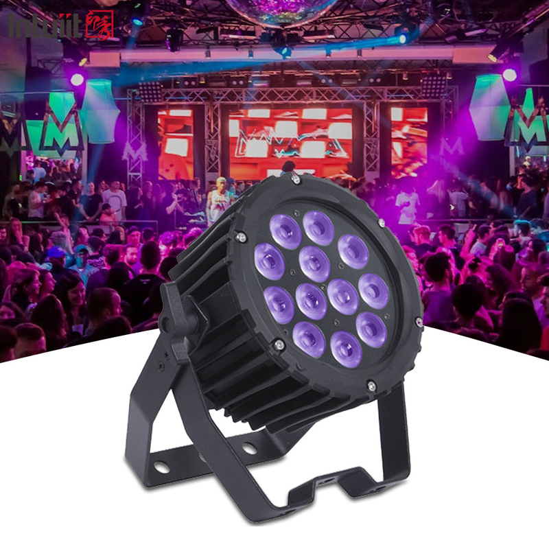Professionelle 12pcs 4in1 12x3W LED Outdoor Par Can Light Bühnenbeleuchtung RGBW Aluminiumlegierung DJ Waschpar Nachtclublicht