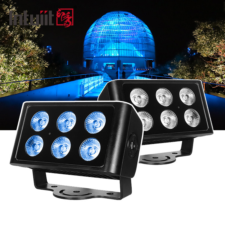 6x5W 4in1 RGBW LED DMX Wandwaschlampen IP65 Außen LED Stadtfarbenlicht Bühnenperformance DJ Party Licht