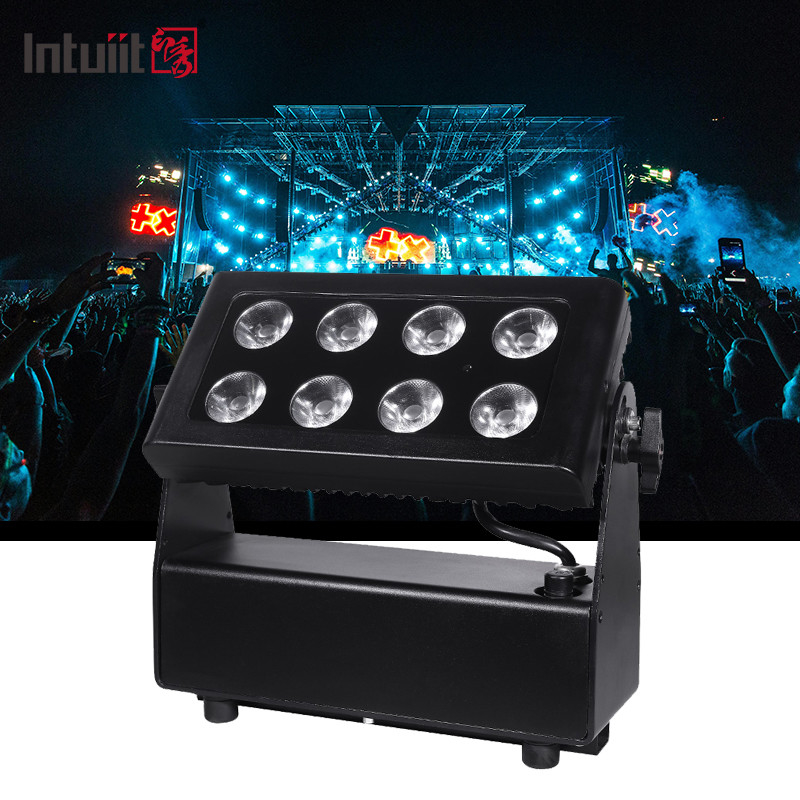 8*15W RGBW 4 In 1 Batteriebetriebene LED-Quadratparlicht Außenwasserdicht Bühnenlicht DMX-Steuerung DJ Disco-Ausrüstung Beleuchtung